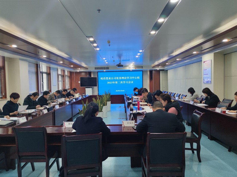皖投置業(yè)公司黨委理論學(xué)習(xí)中心組召開(kāi)2023年第二次學(xué)習(xí)會(huì)